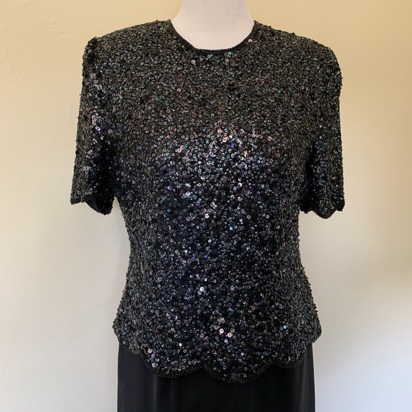 VINTAGE SEQUIN TOP - Picture 1 of 7